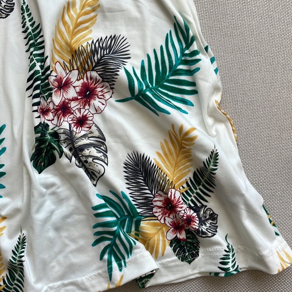 Floral Print Button Placket Midi Skirt- Floral - Picture 2 of 4